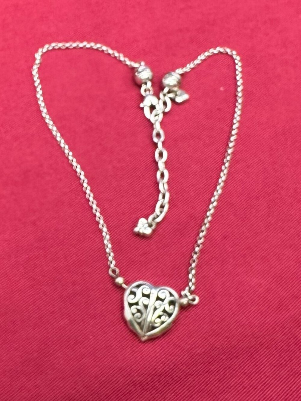 Brighton Silver-Plated Willoughby Heart Reversible Necklace